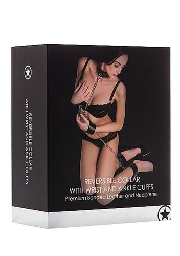 reversible collar / wrist / ankle cuffs - black na Arena.pl