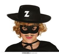 czapka bandyta zorro szermierz bohater czarna