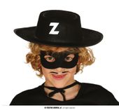czapka bandyta zorro szermierz bohater czarna