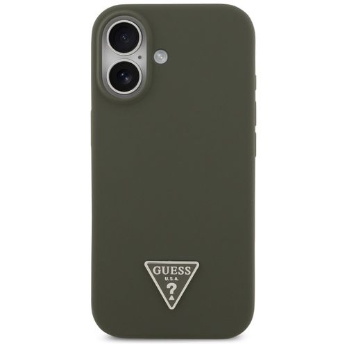 Etui Guess Silicone Triangle Logo MagSafe do iPhone 17 khaki na Arena.pl