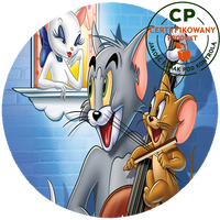 Opłatek na tort Tom i Jerry