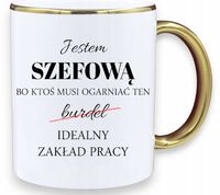 KUBEK PREMIUM DLA SZEFOWEJ URODZINY IMIENINY ŚMIESZNY PREZENT