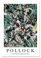 Plakat Jackson Pollock abstrakcja green 30x40 cm