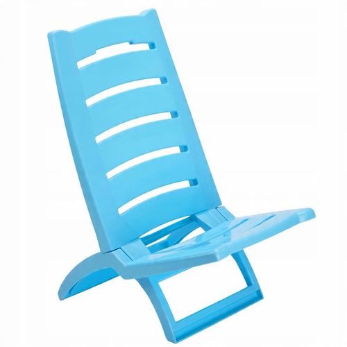 KRZESŁO PLAŻOWE SKŁADANE PLASTIKOWE KRZESEŁKO MOCNE TURYSTYCZNE LEŻAK FOTEL na Arena.pl
