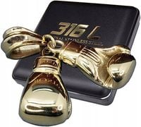 ZŁOTE RĘKAWICE BOKSERSKIE ZAWIESZKA WISIOREK NA ŁAŃCUSZEK STAL CHIRURGICZNA