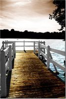 100 70CM OBRAZ PŁÓTNO POMOST JEZIOREM PŁÓTNO RAMA