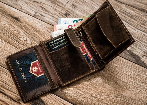 portfel męski z retro skóry nubukowej - peterson na Arena.pl