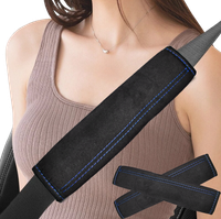 Nakładki Na Pasy Bezpieczeństwa Alcantara Niebieska Nić Pokrowce Na Pas