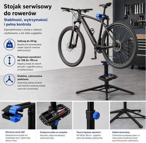 stojak uchwyt rowerowy serwisowy na Arena.pl