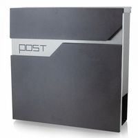 16442 Skrzynka pocztowa z gazetnikiem napis POST nowoczesna naścienna