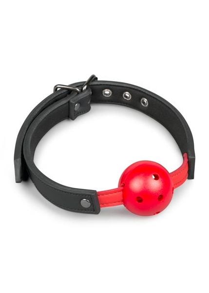 Knebel-Ball Gag With Pvc Ball - Red zdjęcie 2
