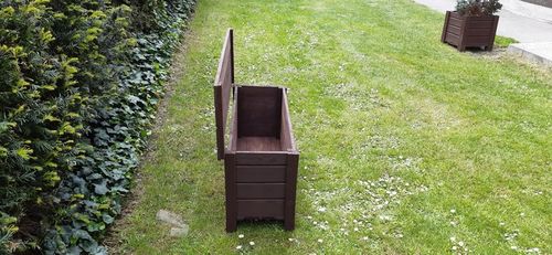 SKRZYNIA ŁAWKA OGRODOWA DREWNIANA 90cm lub 80cm Ławka, 2 Kolory, producent na Arena.pl