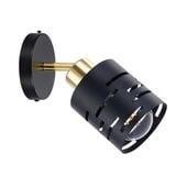 KINKIET LED E27 ELEN CZARNY ZŁOTY REGULOWANY 35W