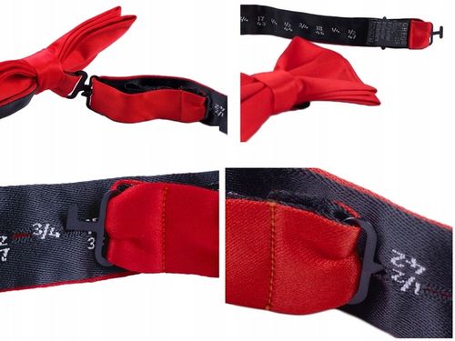 MUSZKA + PUDEŁKO Mucha Męska do Garnituru Gładka Czerwona GREG mu23 na Arena.pl