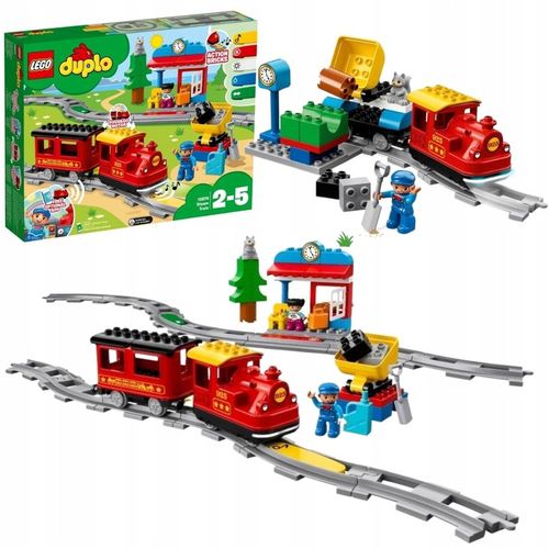 LEGO Duplo 10874 Kolejka Ciuchcia Pociąg Tory Światło Dźwięk Duże Klocki na Arena.pl