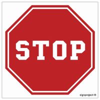 Stop - Znak Drogowy B-20 30 X 30 Cm, Pn - Płyta