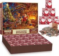 Kalendarz adwentowy Puzzle 1008 elementów na Boże Narodzenie Święty Mikołaj