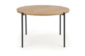 Stół Moris okragły dąb złoty/ czarny
