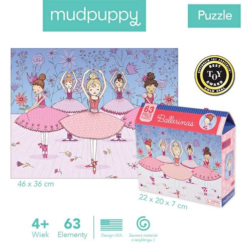 Mudpuppy Puzzle Baletnice 63 elementy 4+ na Arena.pl