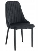Krzesło welurowe czarne EVA 2 glamour do salonu jadalni i kuchni