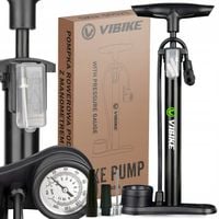 Pompka rowerowa z manometrem do roweru piłki samochodowa podłogowa