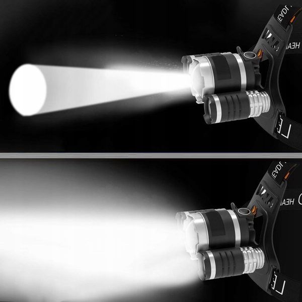 MOCNA LATARKA CZOŁOWA 3x LED CREE XM-L T6 CZOŁÓWKA zdjęcie 9