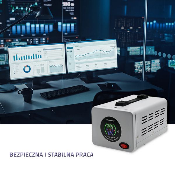 Qoltec Automatyczny stabilizator napięcia AVR 2000VA zdjęcie 2