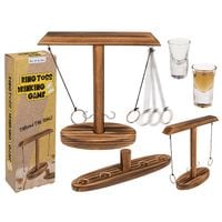 Gra alkoholowa Ring Toss drewniana gra zręcznościowa z kieliszkami OOTB