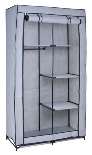 Szafka tekstylna z 6 półkami Mira - szara na Arena.pl