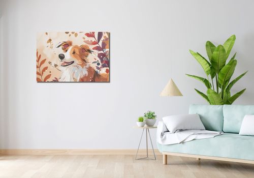 Obraz 90x60cm Collie Jesienną Porą na Arena.pl