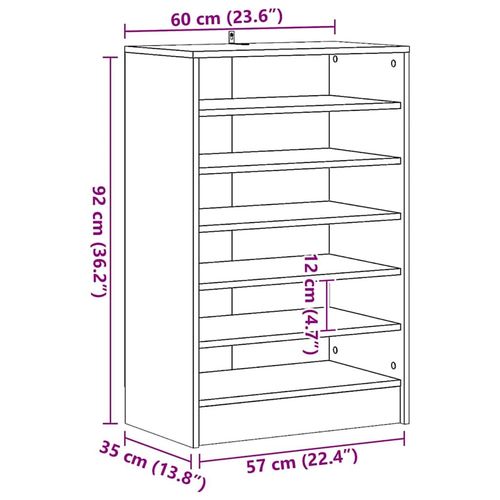 Szafka na buty, stare drewno, 60x35x92 cm na Arena.pl
