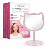 INNOGIO Podświetlane lusterko kosmetyczne LED GIOperfect Kotek Różowy