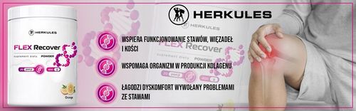 HERKULES Flex Recover Powder 400g NA BÓL STAWÓW ZAPOBIEGA URAZOM KOŚCI na Arena.pl