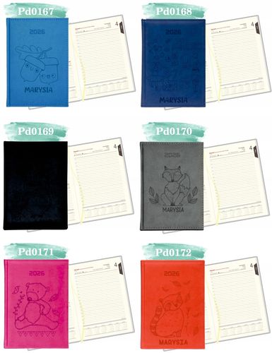 Stylowy kalendarz twoje imię napis książkowy A5 2026 grawer terminarz na Arena.pl