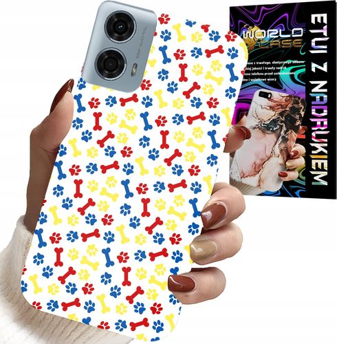 ETUI DO MOTOROLA G34 5G - ŁAPKI KOŚCI PIES PATROL BAJKI + FOLIA na Arena.pl