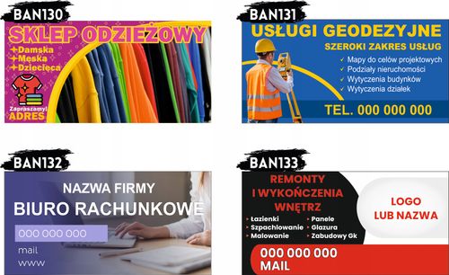 BANER REKLAMOWY OCZKOWANY 200x100 RÓŻNE WZORY WYNAJEM SZALUNKÓW na Arena.pl