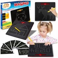 MAG PAD TABLICA MAGNETYCZNA KULKI 714 SZTUK WZORNIKI DO RYSOWANIA DUŻA XXL