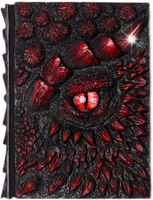 ZESZYT PAMIĘTNIK NOTES DZIENNIK W STYLU RETRO SMOK DRAGONS CZERWONA OKŁADKA