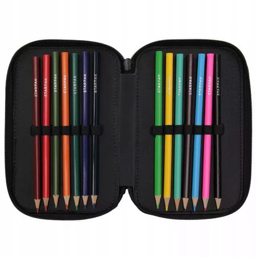 PIÓRNIK SZKOLNY TRZYKOMOROWY Z WYPOSAŻENIEM DLA CHŁOPCA PIXEL PAD GAME na Arena.pl