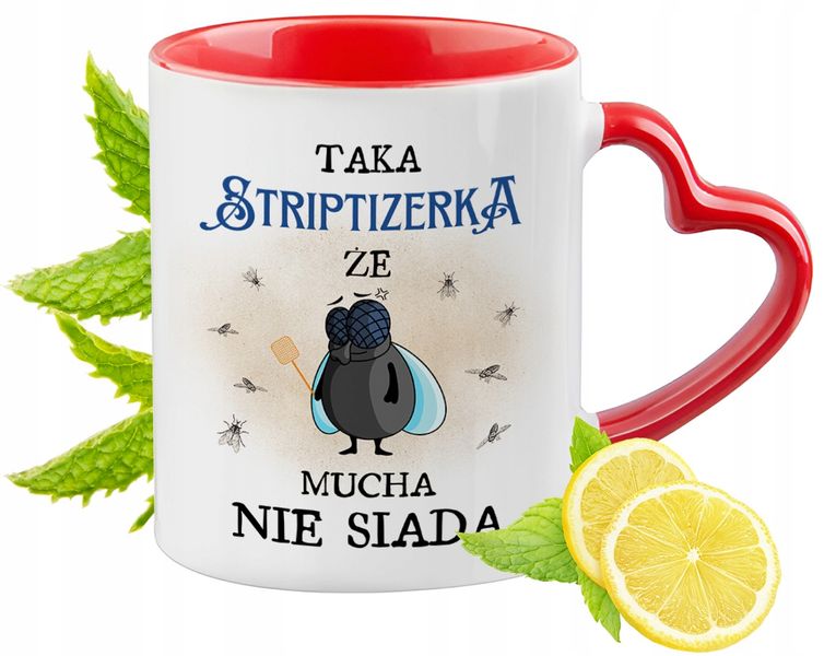 Dla Striptizerki Czerwony Z Uszkiem W Kształcie Serca Na Prezent Znadrukiem zdjęcie 1