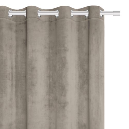 Zasłona gotowa na przelotkach VELVET SOFT 140x250 welurowa c.beżowa na Arena.pl