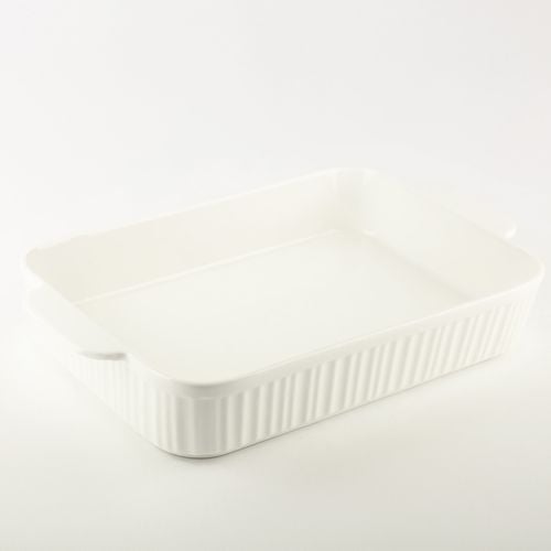 NACZYNIE PORCELANOWE BRYTFANKA DO ZAPIEKANIA MIĘSA RYBY PÓŁMISEK 2L BIAŁA na Arena.pl