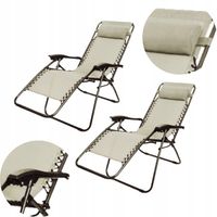 LEŻAK PLAŻOWY FOTEL OGRODOWY WZMOCNIONY SKŁADANY