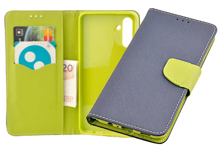 Etui portfel Fancy Case do Samsung Galaxy A13 5G / A04s niebieski zdjęcie 1