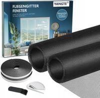 Moskitiera okienna Czarna 150x180cm 2 szt YANGTE