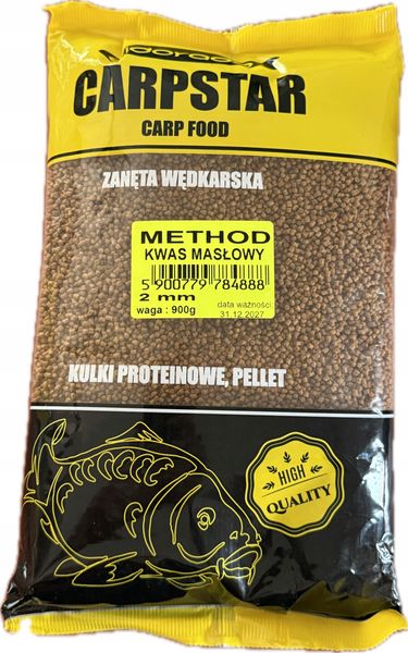 Carpstar Feeder Method Pellet 900g 2mm Kwas Masłowy zdjęcie 1
