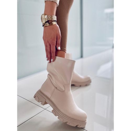 Botki z prostą cholewką Beige r.41 na Arena.pl