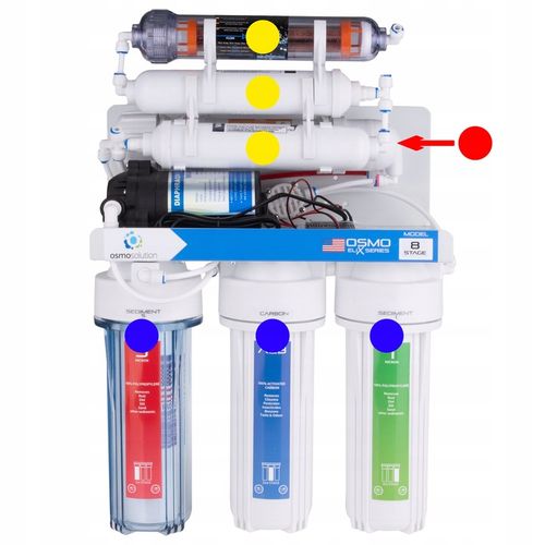 RO8 FILTRY WODY ODWRÓCONA OSMOZA POMPA 75 GPD na Arena.pl