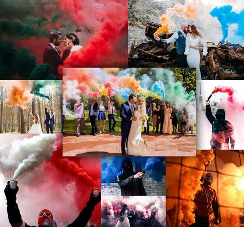 Pomarańczowa świeca dymna PHOTO SMOKE CLE7038O 90sek SRpyro 4 sztuki na Arena.pl