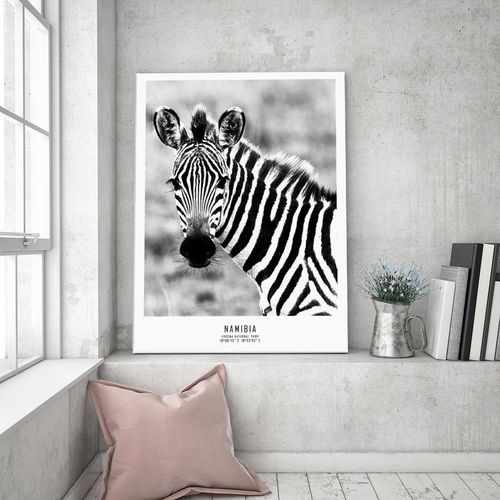 Obraz na płótnie – Canvas, ciekawska zebra 40x60 na Arena.pl